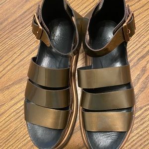 Bronze Dr. Martens Clarissa Sandals US10/UK8